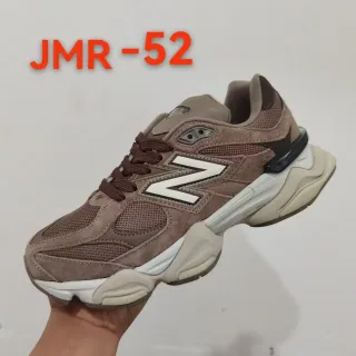 New Balance Brown Beige Midsole Suede And Mesh Upper Chunky Sneakers