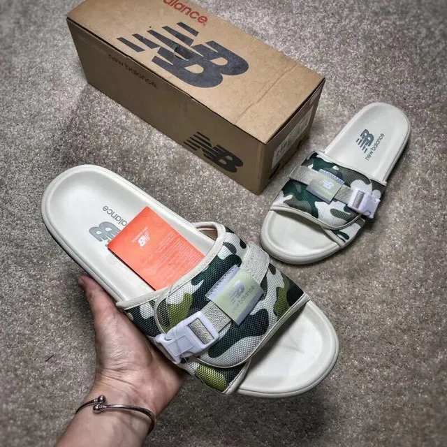 New Balance Camo Mesh Strap Slide Slippers 1