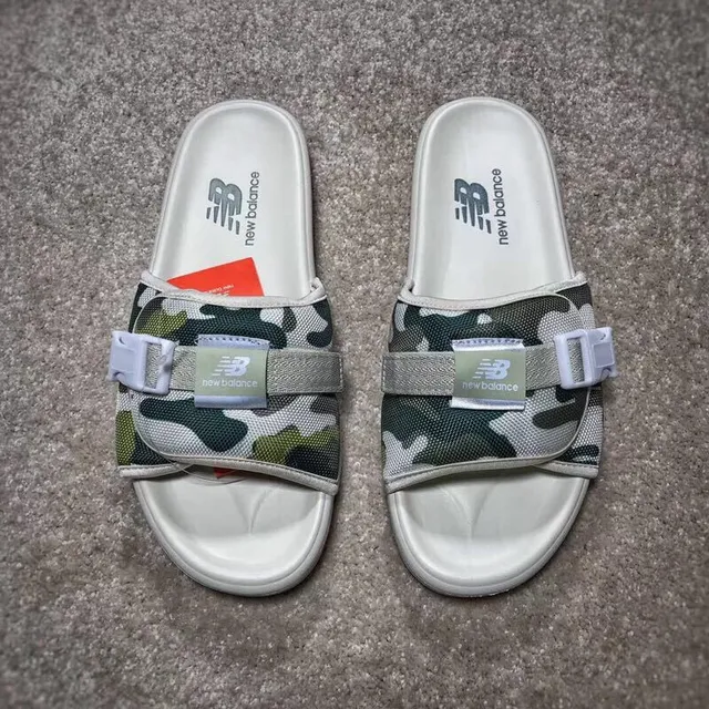 New Balance Camo Mesh Strap Slide Slippers 4
