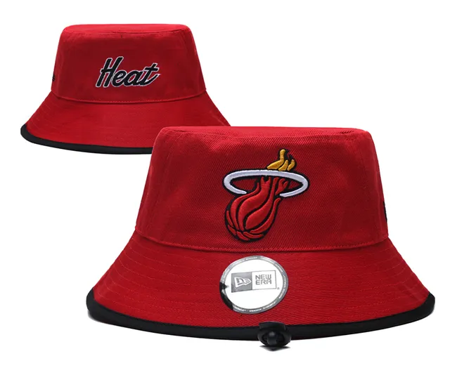 New Era Chicago Bulls Black Red Embroidered Team Logo Contrasting Trim Bucket Hat 8