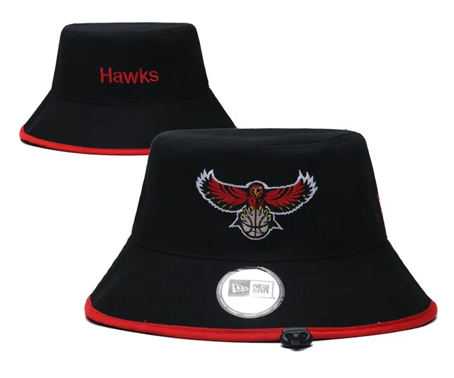 New Era Chicago Bulls Black Red Embroidered Team Logo Contrasting Trim Bucket Hat 18