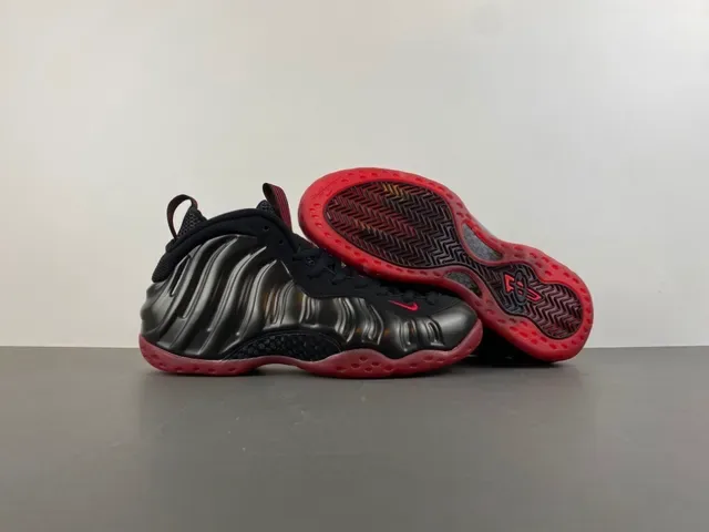 Nike Air Foamposite One Black Red Basketball Shoes 13