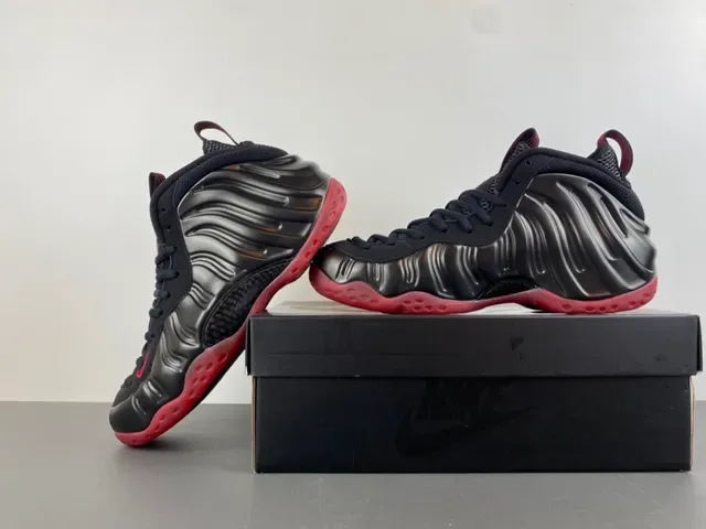 Nike Air Foamposite One Black Red Basketball Shoes 15