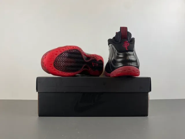 Nike Air Foamposite One Black Red Basketball Shoes 17