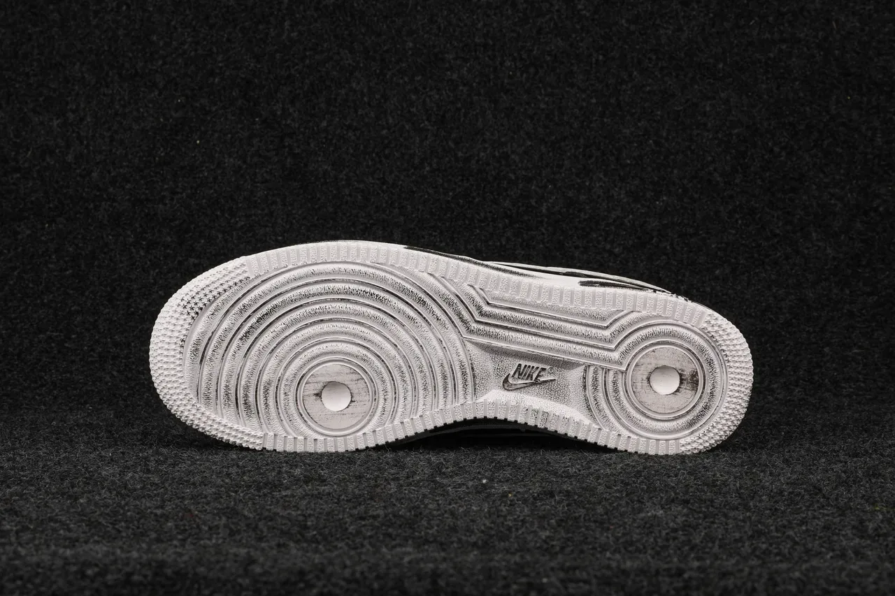 Nike Air Force 1 Black and White Lifestyle Sneakers 5