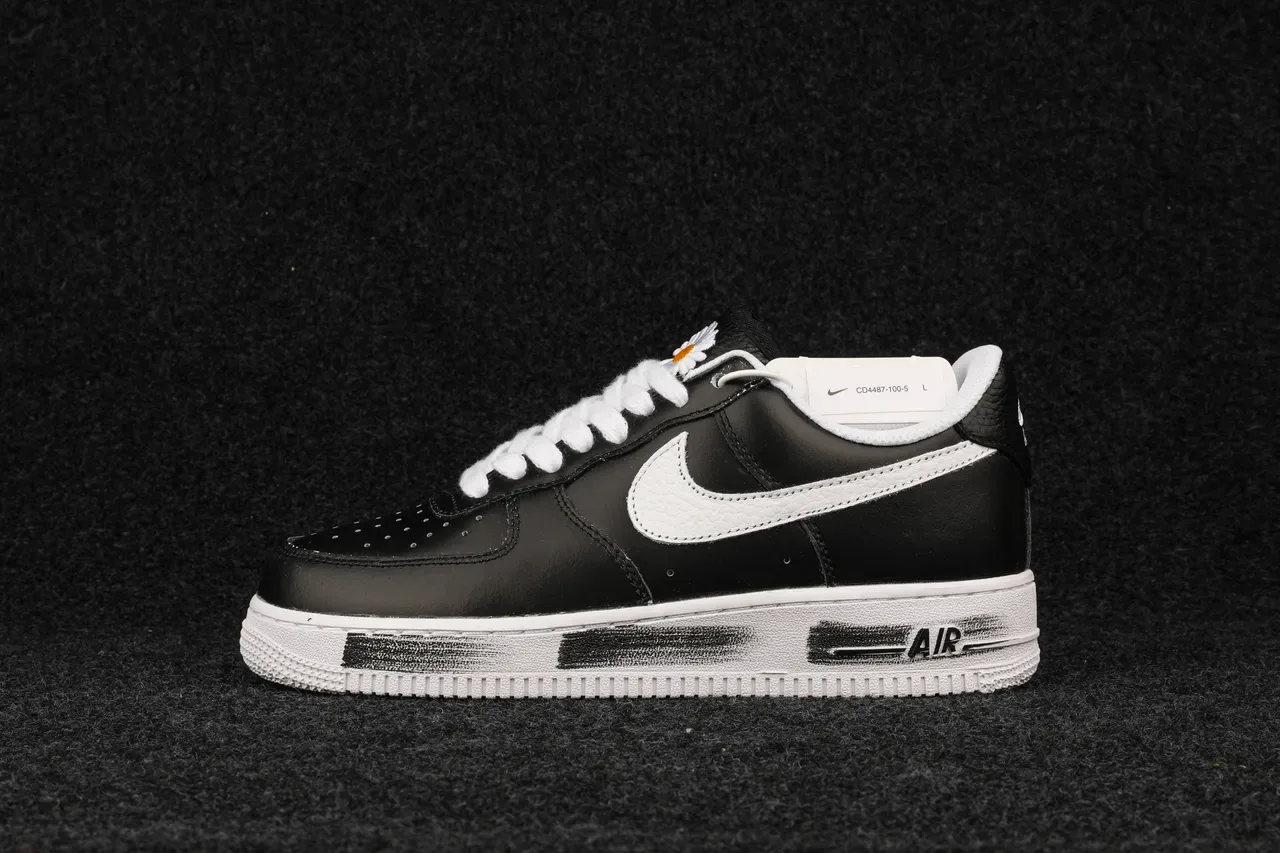Nike Air Force 1 Black and White Lifestyle Sneakers 6
