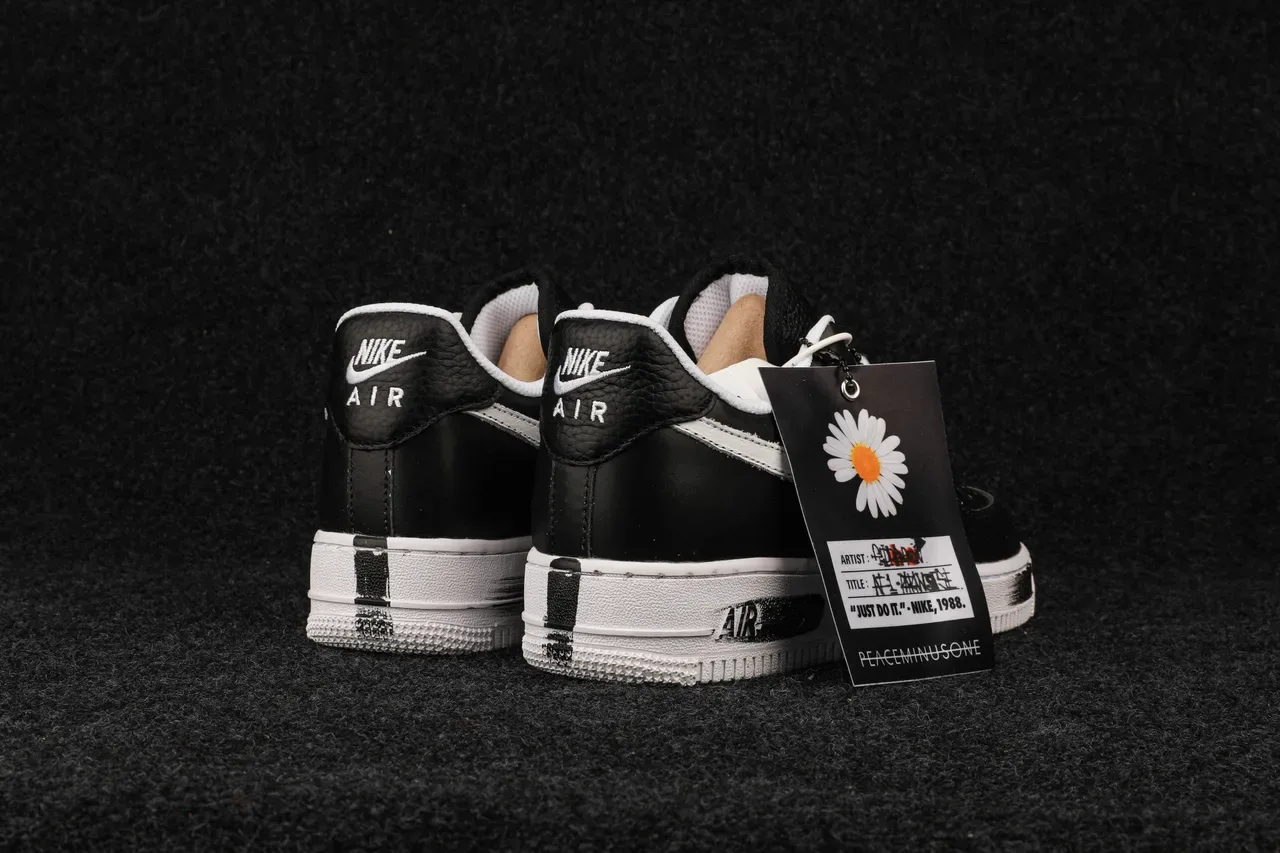 Nike Air Force 1 Black and White Lifestyle Sneakers 8