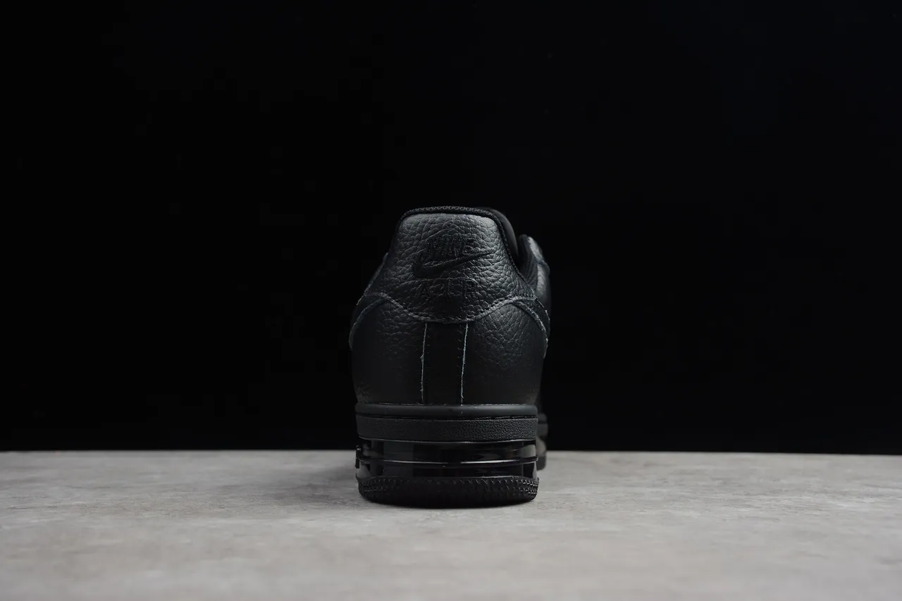 Nike Air Force 1 Black Pebbled Leather Lifestyle Sneakers 11