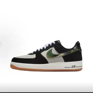 Nike Air Force 1 Black White Camo Swoosh Lifestyle Sneakers