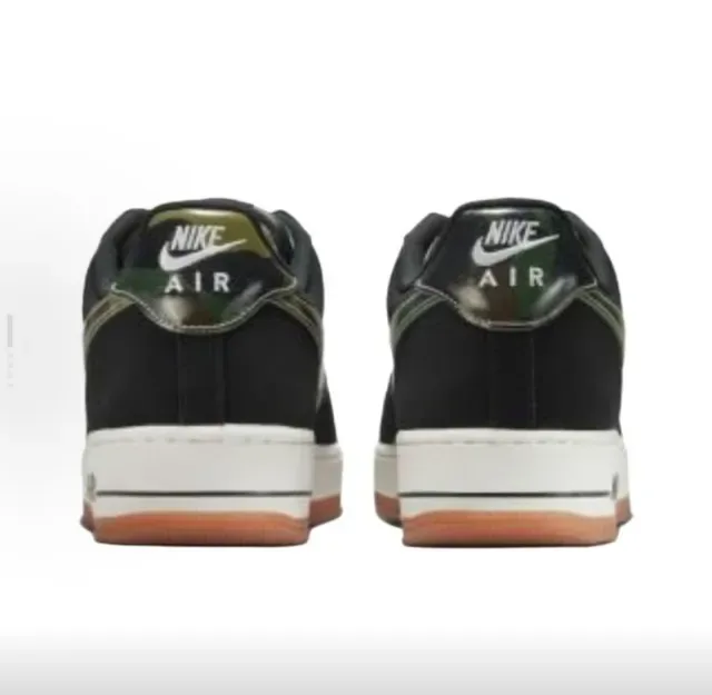 Nike Air Force 1 Black White Camo Swoosh Lifestyle Sneakers 3