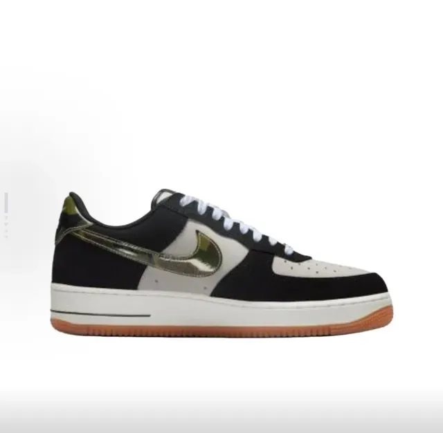 Nike Air Force 1 Black White Camo Swoosh Lifestyle Sneakers 6