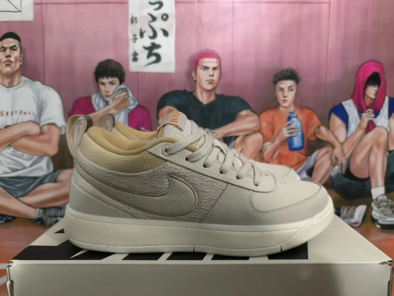 Nike Air Force 1 Gray Beige Mesh-and-Leather Upper Lifestyle Sneakers 4