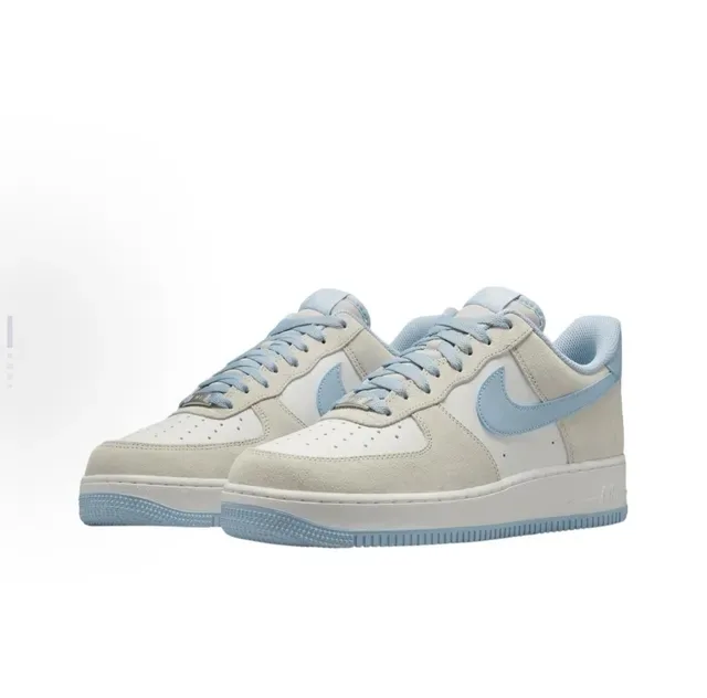 Nike Air Force 1 Chaussures Lifestyle Beige Clair et Bleu Pâle 3