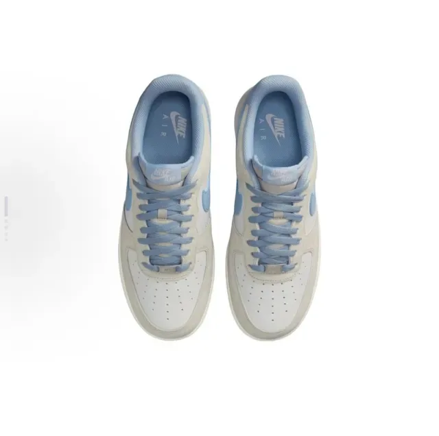 Nike Air Force 1 Chaussures Lifestyle Beige Clair et Bleu Pâle 4