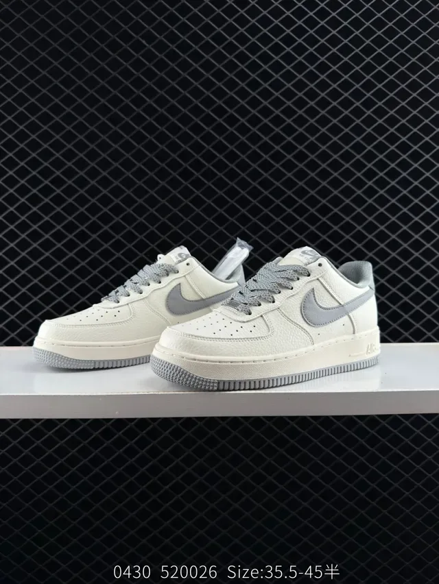 Nike Air Force 1 Low Off-White and Gray Lifestyle Sneakers 3