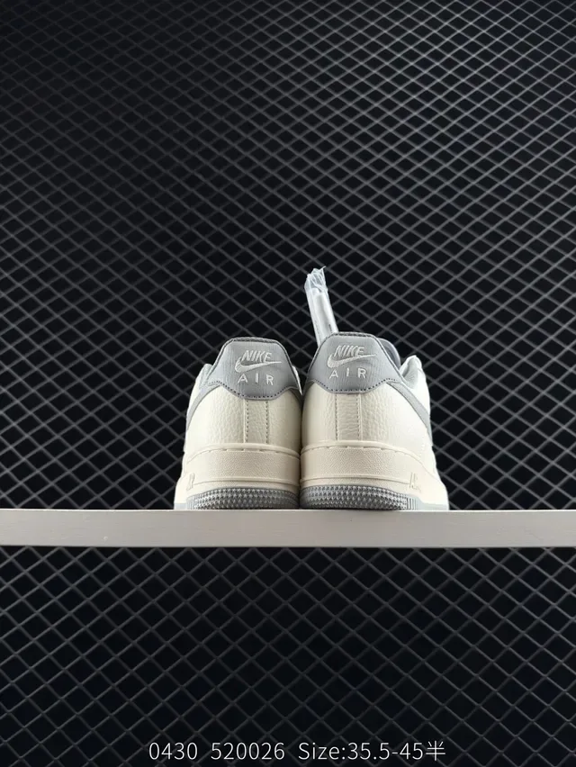 Nike Air Force 1 Low Off-White and Gray Lifestyle Sneakers 4