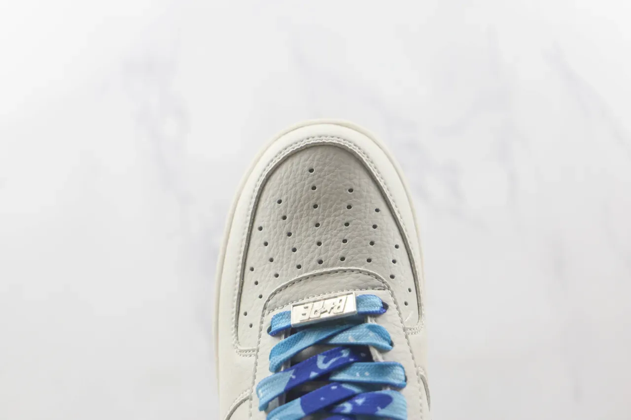 Nike Air Force 1 Low Off-White Blue Camo Lifestyle Sneakers 6