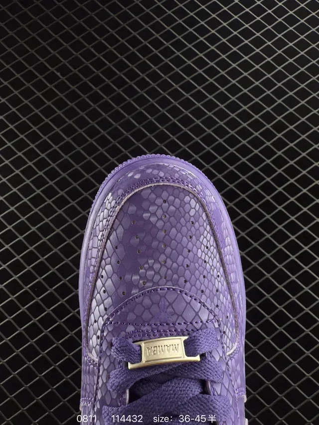 Nike Air Force 1 Low Purple Snake-Texture Lifestyle Sneakers 2