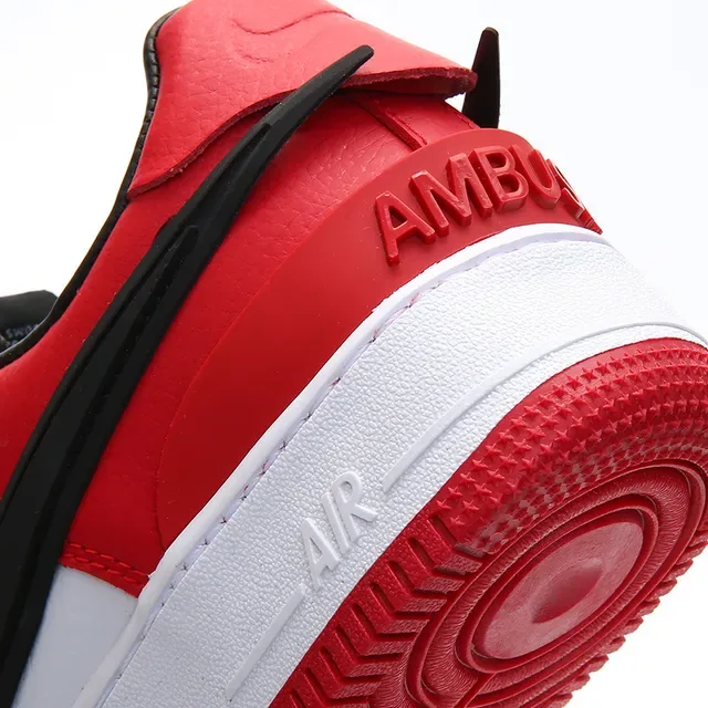 Nike Air Force 1 Low Red White Black Lifestyle Sneakers 4