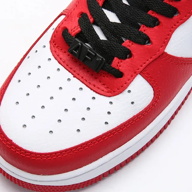 Nike Air Force 1 Low Red White Black Lifestyle Sneakers 5
