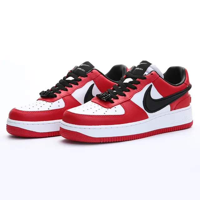 Nike Air Force 1 Low Red White Black Lifestyle Sneakers 9