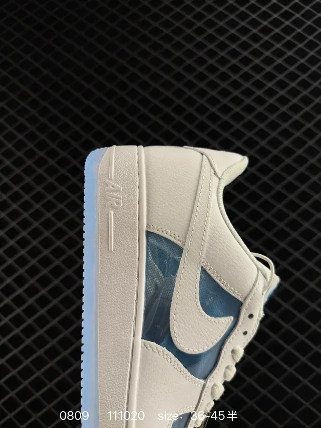 Nike Air Force 1 Low White and Translucent Blue Lifestyle Sneakers 5