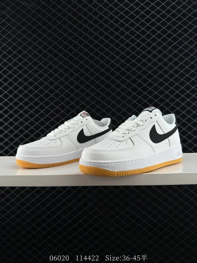 Nike Air Force 1 Low White Black Gum Lifestyle Sneakers 2