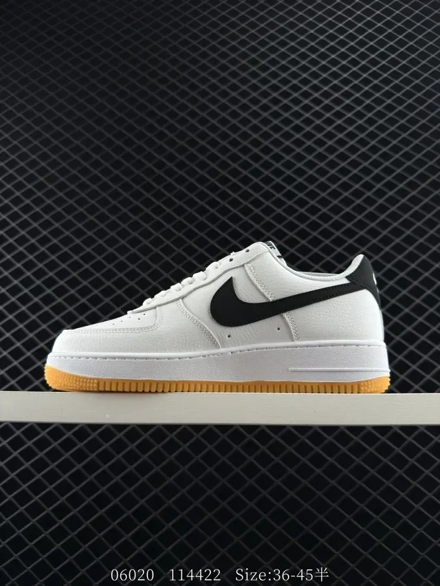 Nike Air Force 1 Low White Black Gum Lifestyle Sneakers 5