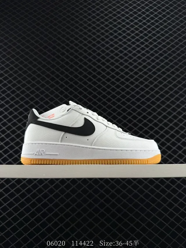 Nike Air Force 1 Low White Black Gum Lifestyle Sneakers 6
