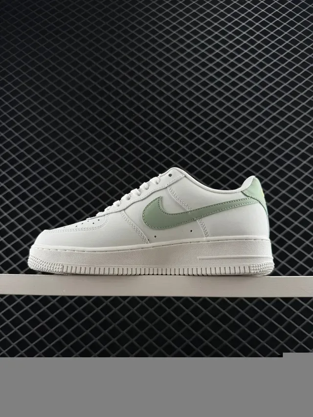 Nike Air Force 1 Low White Mint Green Gold Lifestyle Sneakers 5