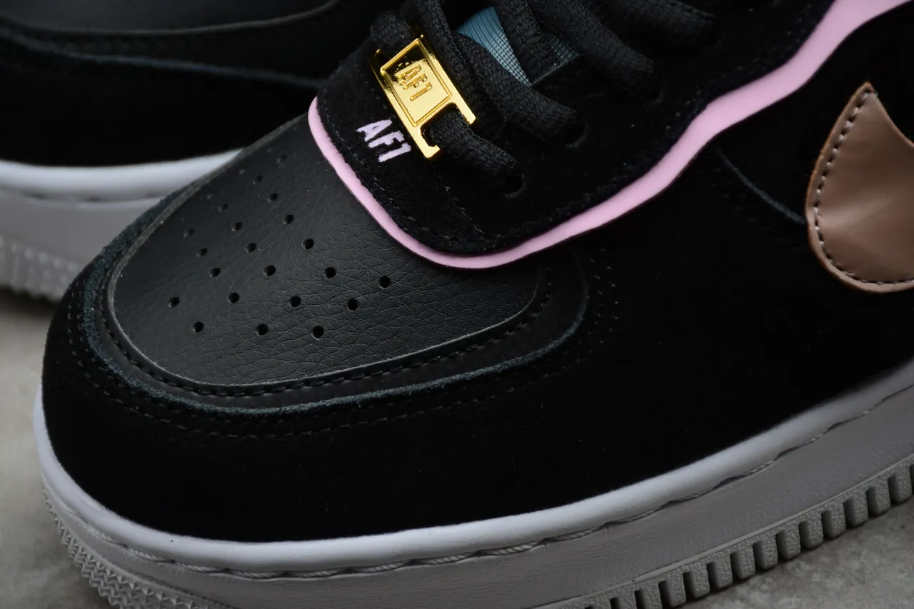 Nike Air Force 1 Platform Black Pink Beige Teal Lifestyle Sneakers 10