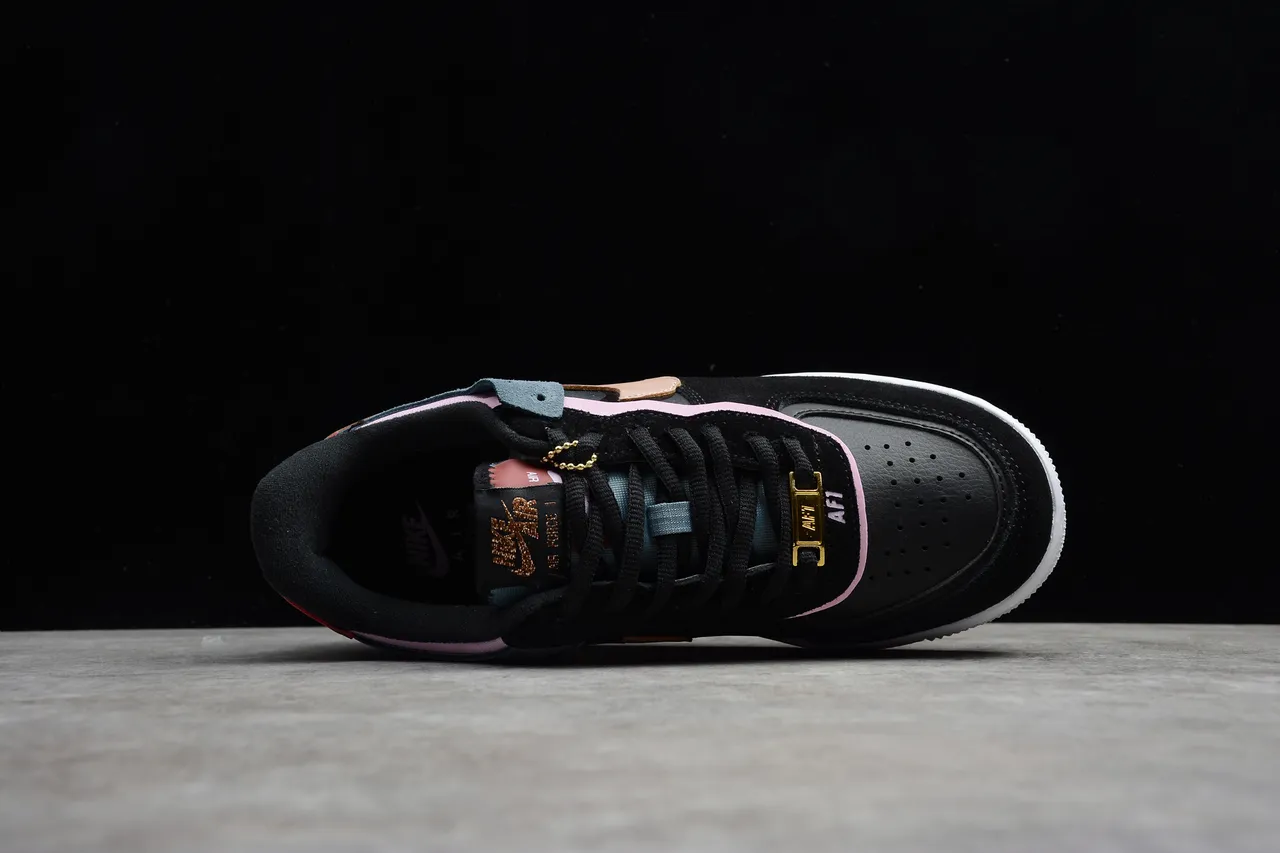 Nike Air Force 1 Platform Black Pink Beige Teal Lifestyle Sneakers 14