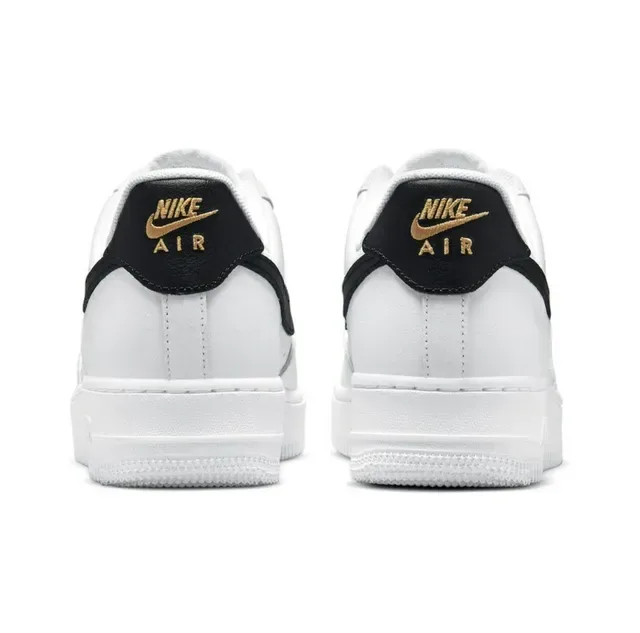Nike Air Force 1 White Black Gold Lifestyle Sneakers 3