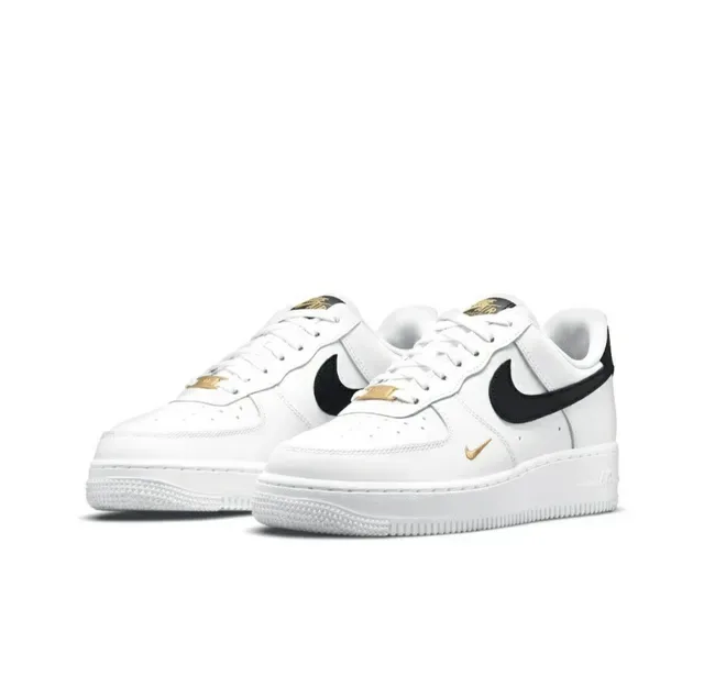 Nike Air Force 1 White Black Gold Lifestyle Sneakers 5