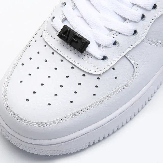 Nike Air Force 1 White Black Lifestyle Sneakers 5