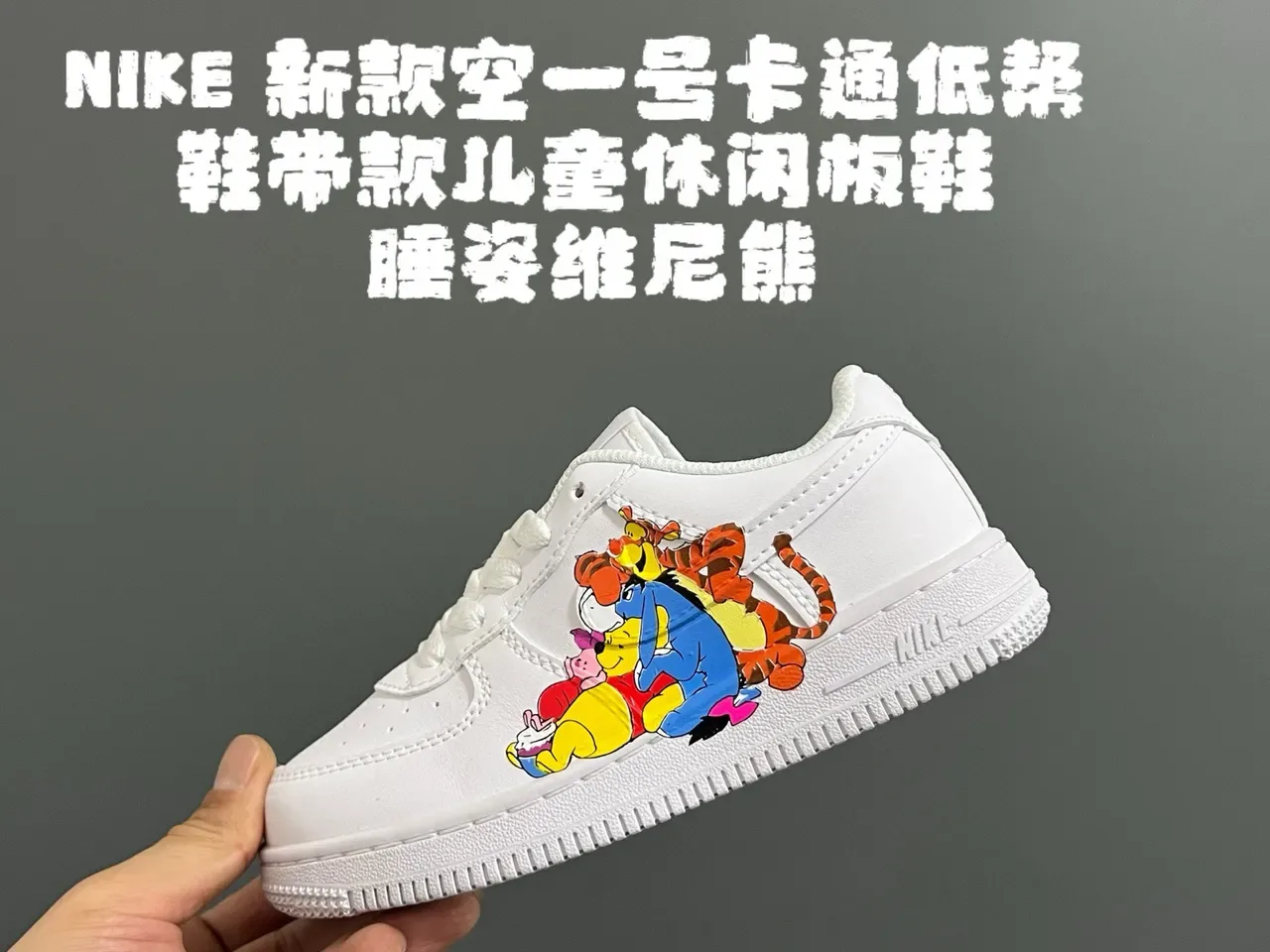 Nike Air Force 1 White Custom Mickey and Minnie Graphic Lifestyle Sneakers 11