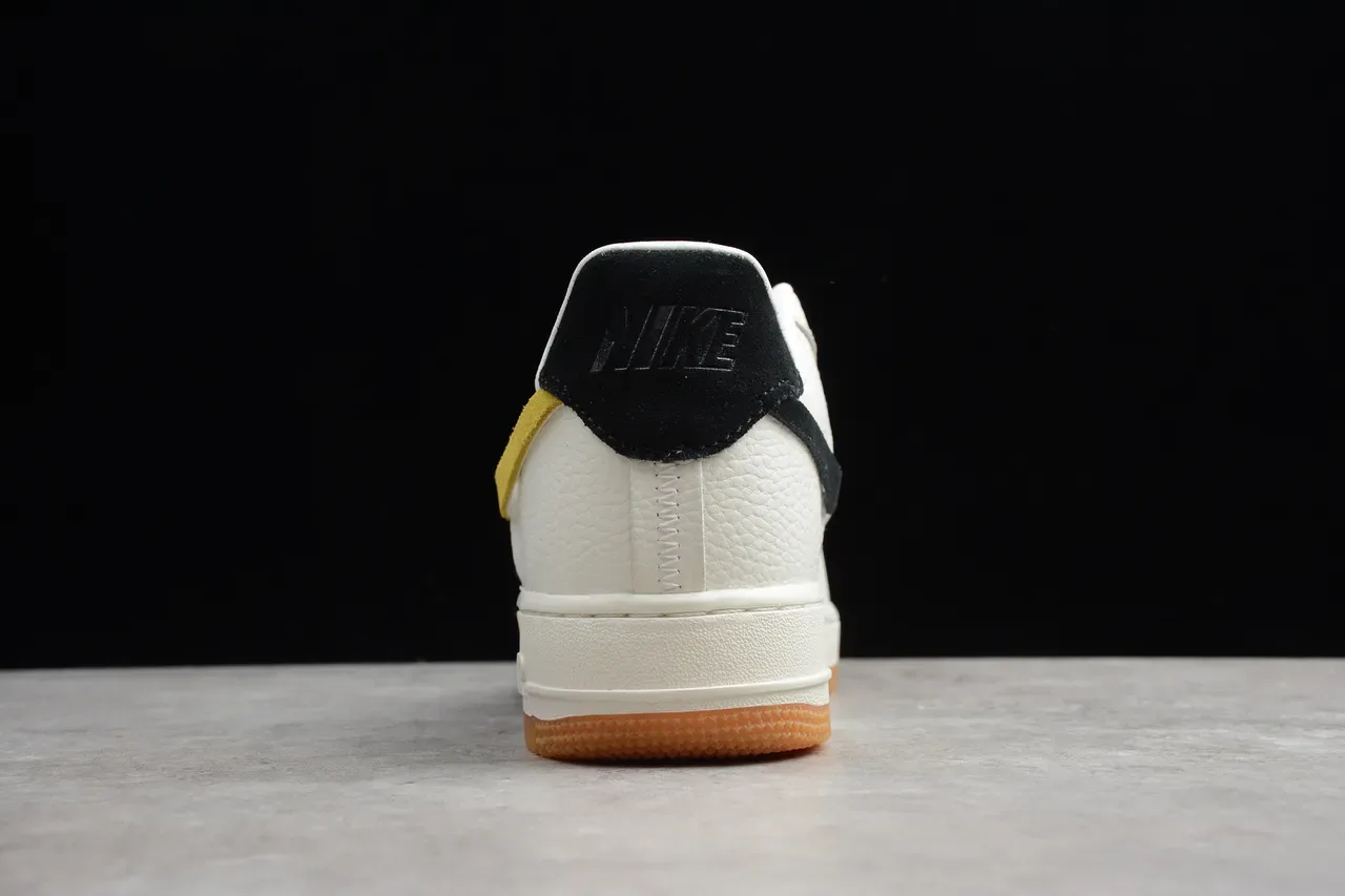 Nike Air Force 1 White Gold Suede Lifestyle Sneakers 2