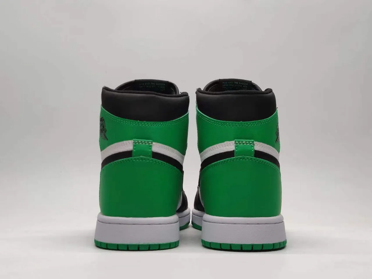 Nike Air Jordan 1 Black Green Toe Basketball Shoes 7