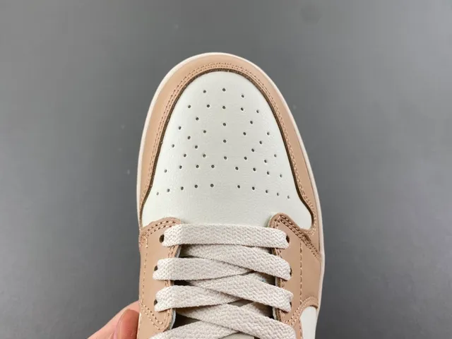 Nike Air Jordan 1 Low Beige and Mint Green Lifestyle Sneakers 6