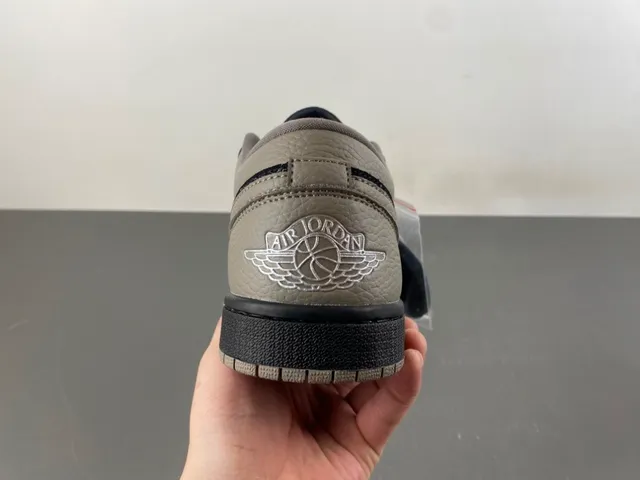 Nike Air Jordan 1 Low Beige Black Orange Lifestyle Sneakers 4