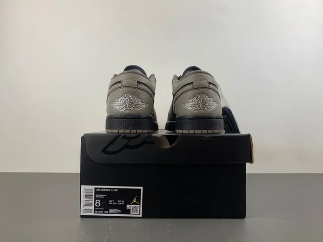 Nike Air Jordan 1 Low Beige Black Orange Lifestyle Sneakers 17