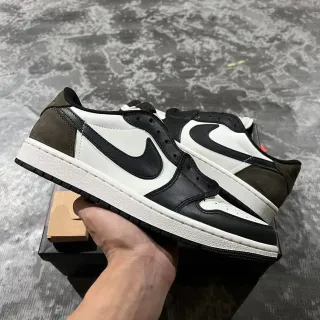Nike Air Jordan 1 Low 黑色 白色 橄榄绿 生活方式运动鞋