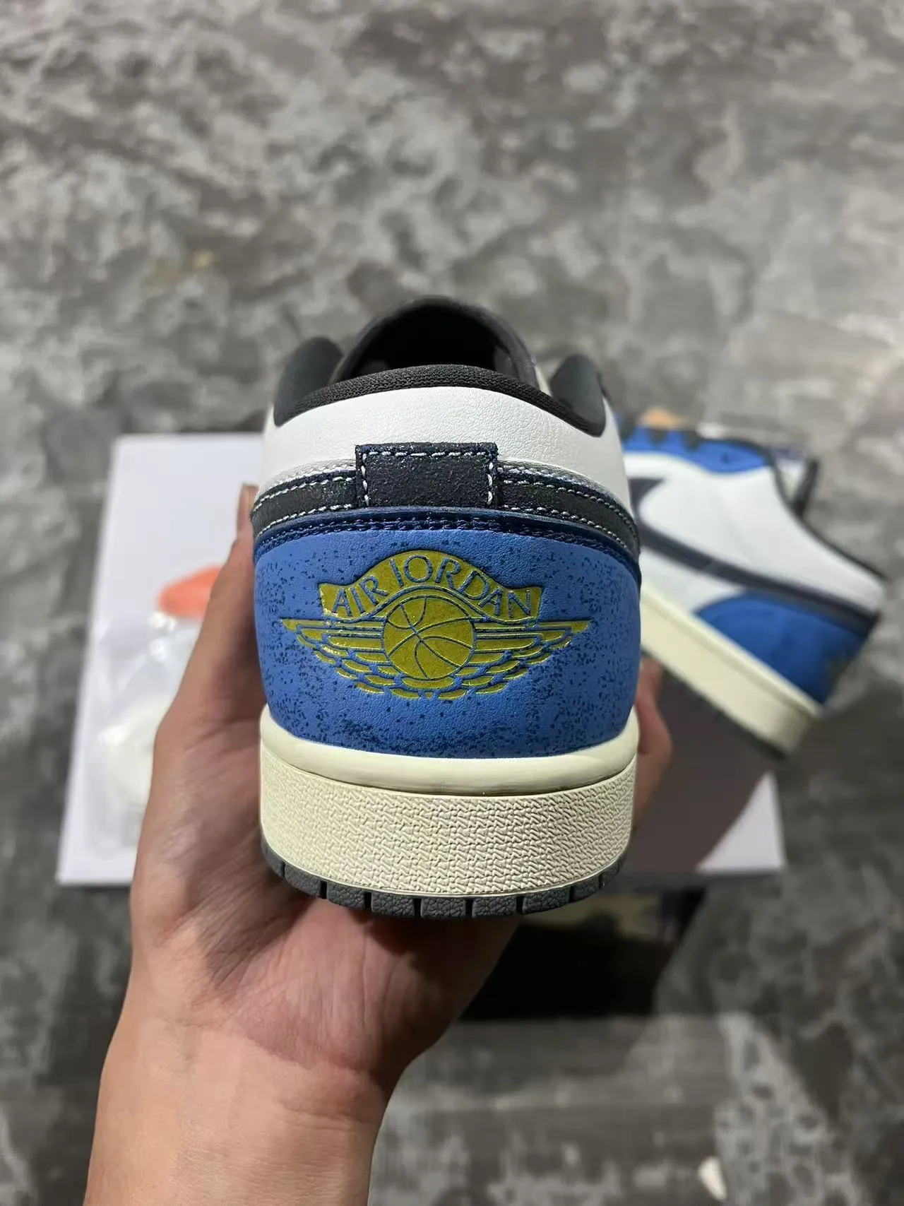 Nike Air Jordan 1 Low Blue and White Lifestyle Sneakers 8