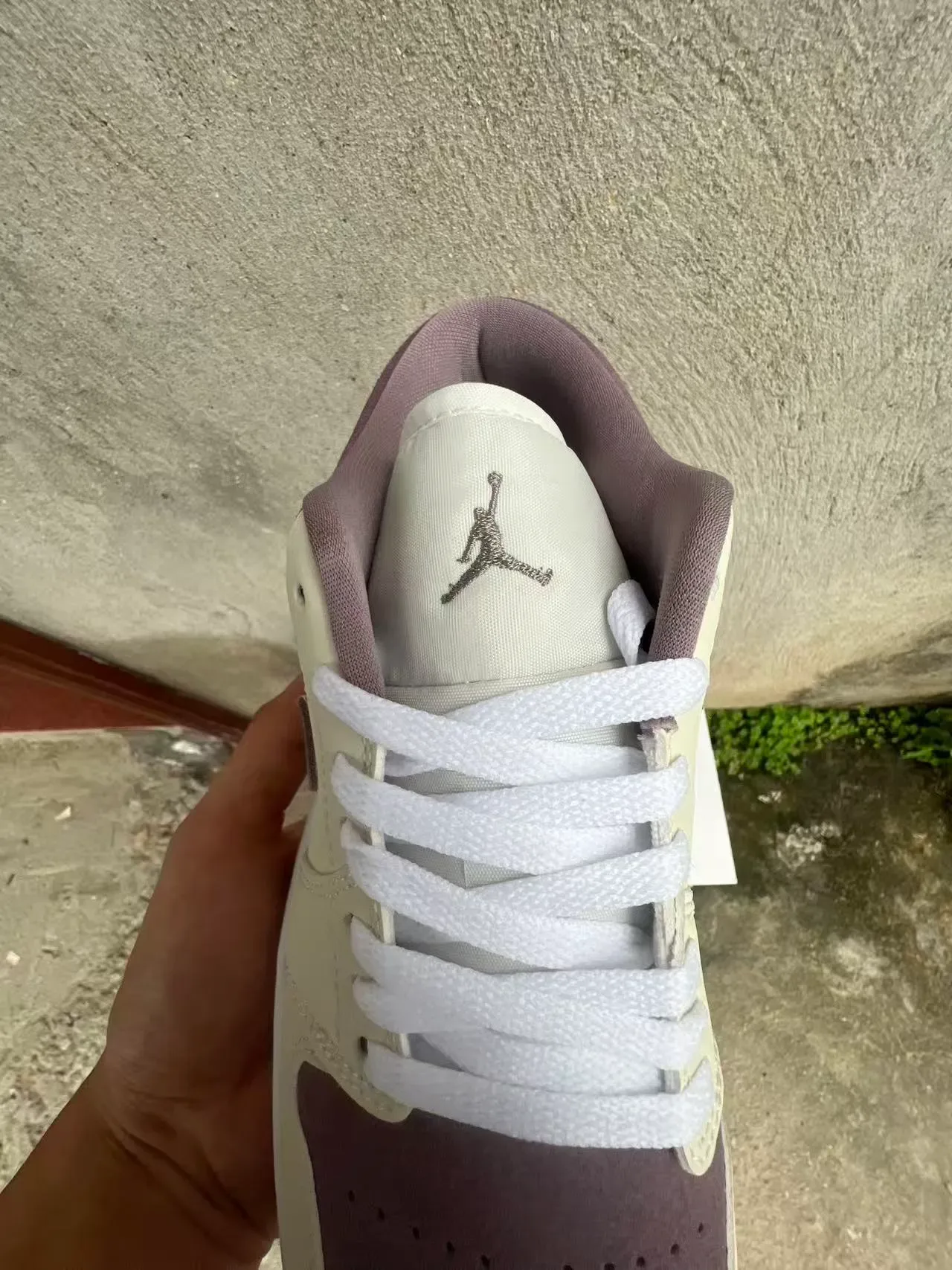 Nike Air Jordan 1 Low Purple and Cream Lifestyle Sneakers 4