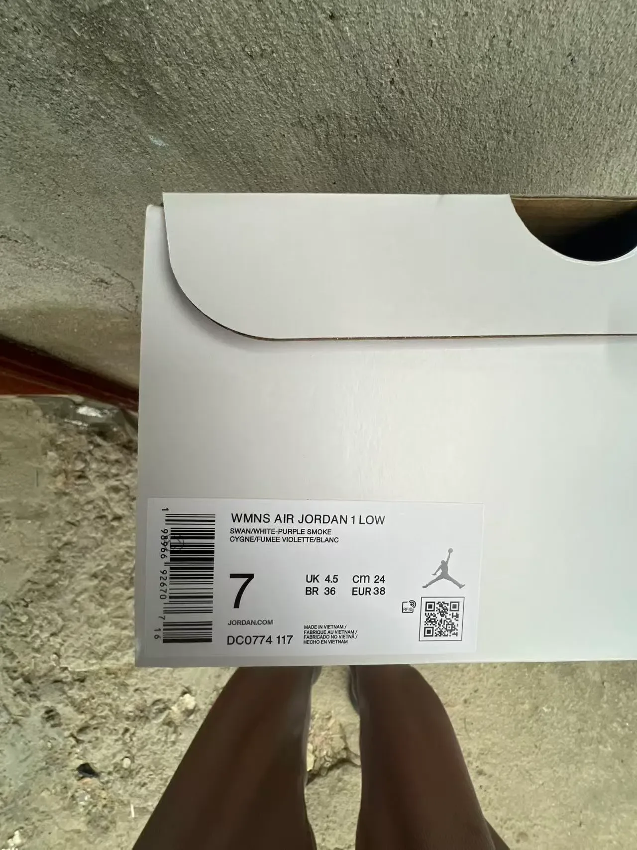 Nike Air Jordan 1 Low Purple and Cream Lifestyle Sneakers 10