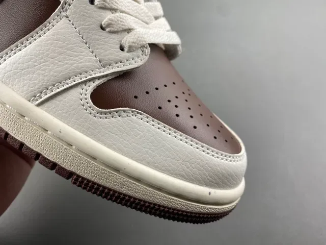 Nike Air Jordan 1 Low Red Brown Cream Lifestyle Sneakers 2
