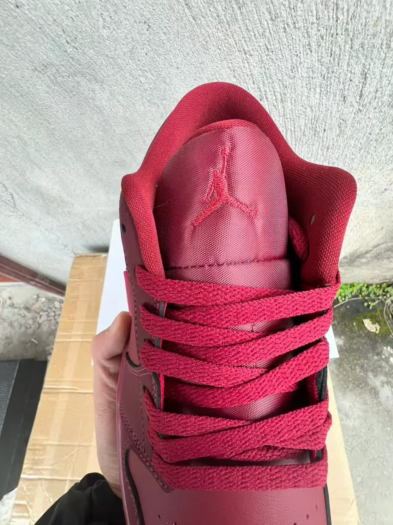 Nike Air Jordan 1 Low Red Tonal Lifestyle Sneakers 4