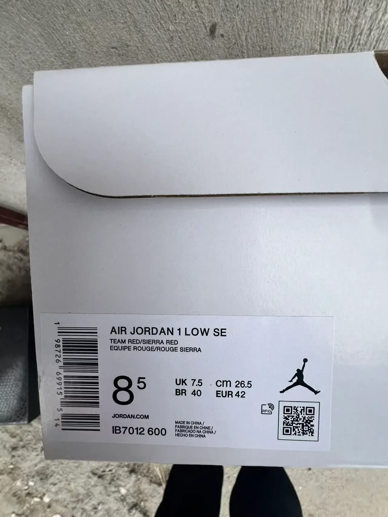 Nike Air Jordan 1 Low Red Tonal Lifestyle Sneakers 10