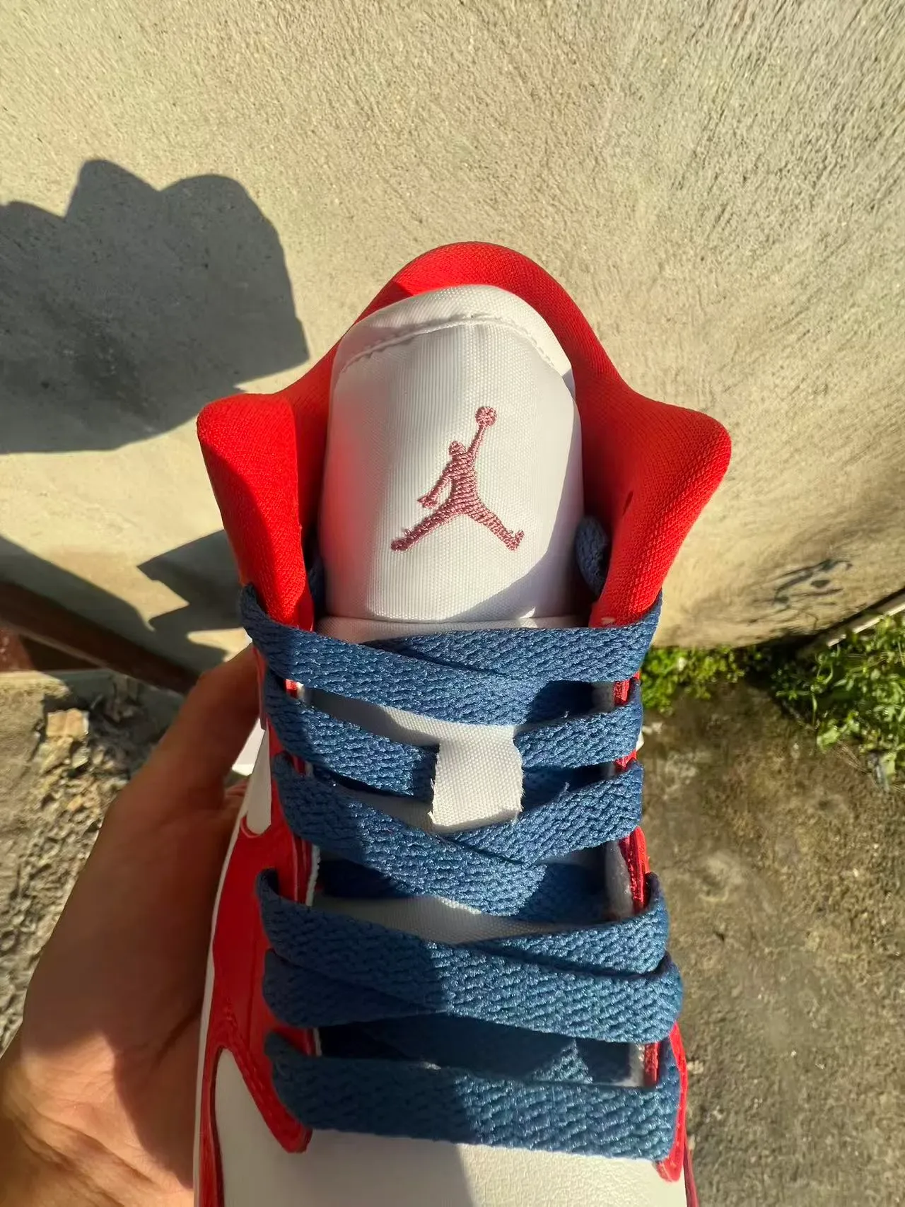 Nike Air Jordan 1 Low Red White Pink Navy Lifestyle Sneakers 4