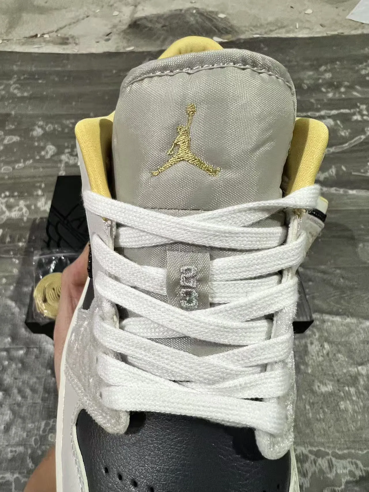 Nike Air Jordan 1 Low Silver Black Crystal Swoosh Lifestyle Sneakers 4